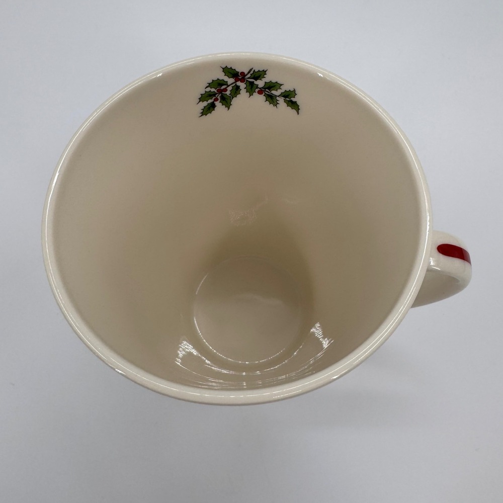 Spode Christmas Tree‎ Holiday 14 oz Candy Cane Peppermint Stripe Rim Coffee Cup - Picture 7 of 8